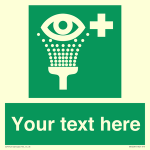 Custom Eye Wash Station Sign